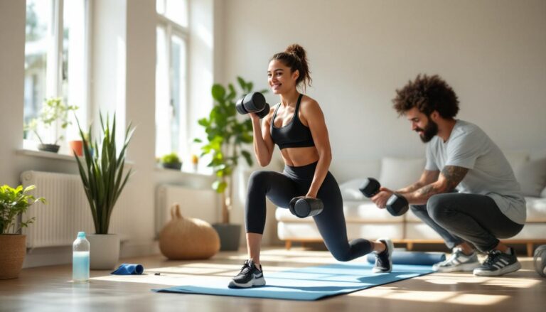 discover 4 easy dumbbell exercises to effectively strengthen your legs at home, perfect for all fitness levels.