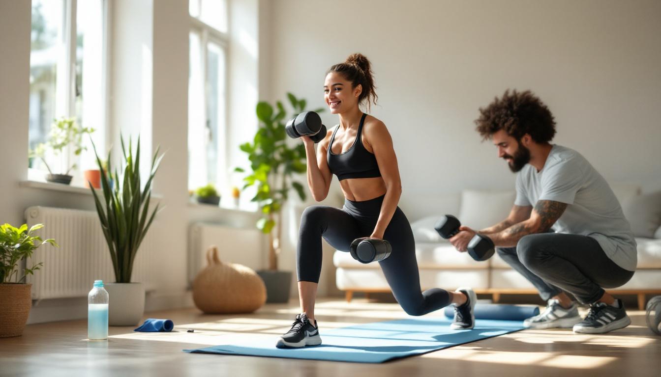 discover 4 easy dumbbell exercises to effectively strengthen your legs at home, perfect for all fitness levels.